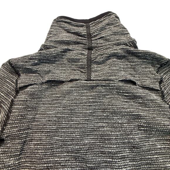 Lululemon Base Runner Half-Zip Sweater Gray & Black Herringbone Size 4 - Picture 3 of 16